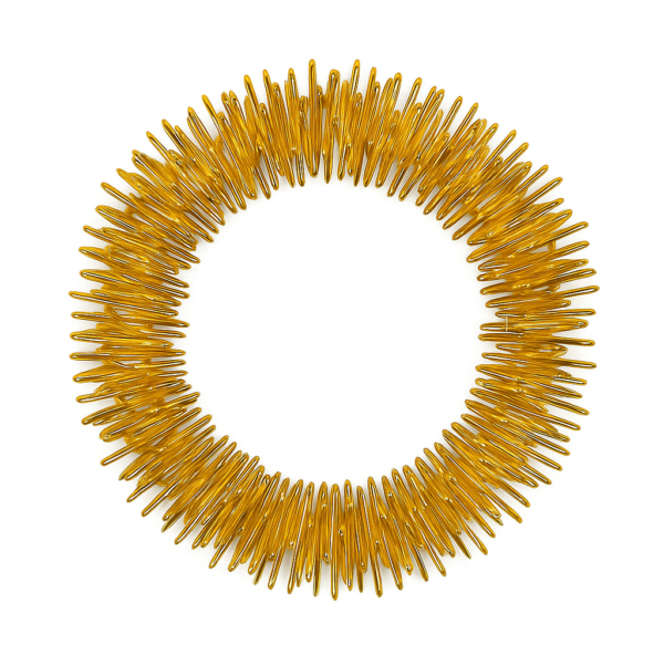 Vitalpoint Acupressure Hand Rings for Men, Women (Golden)